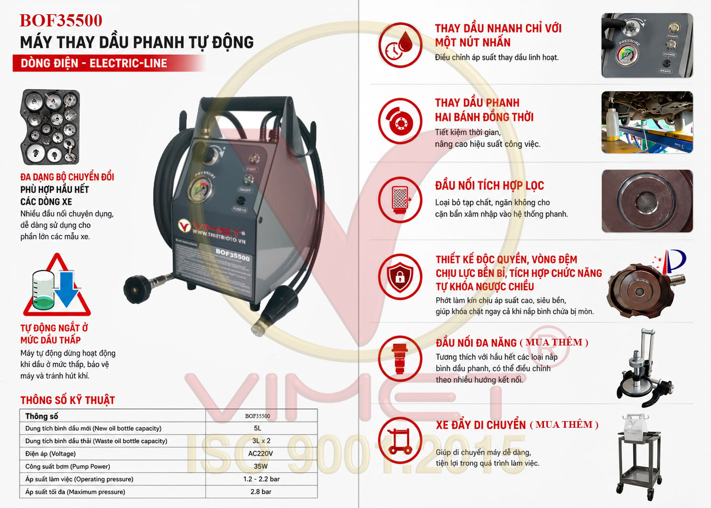 Thiết bị thay dầu phanh VIMET BOF35500