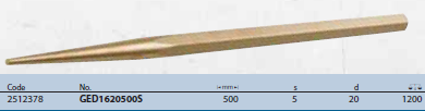 Đột đầu côn 500mm Gedore GED1620500S