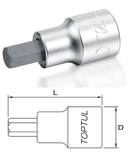 Đầu tuýp lục giác dài 5mm Toptul BCDA080552