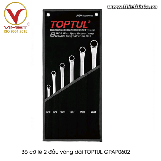 Bộ cờ lê 2 đầu vòng dài TOPTUL GPAP0602