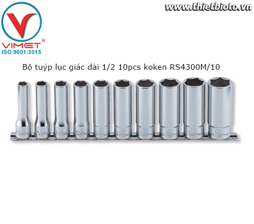 Bộ tuýp lục giác dài 1/2 10pcs koken RS4300M/10