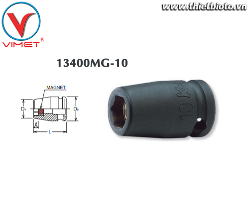 Đầu tuýp lục giác từ tính 10mm Koken 13400MG-10