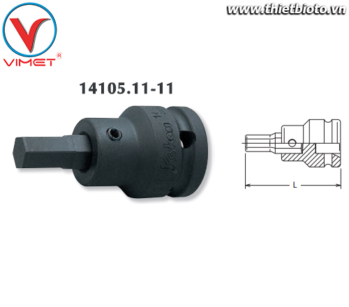 Đầu tuýp lục giác 11mm Koken 14105.11-11